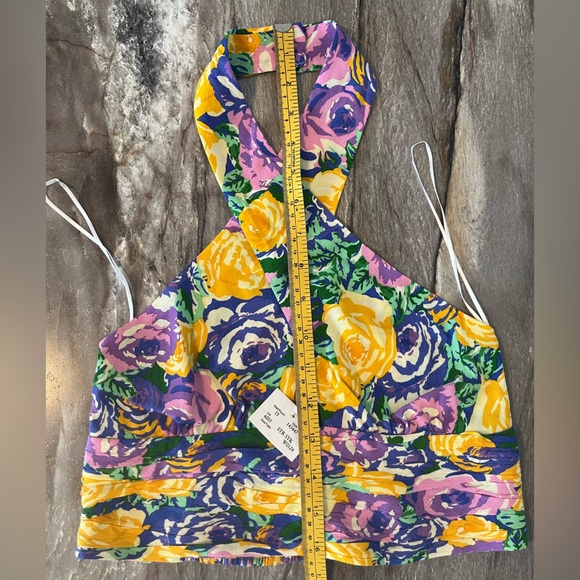 Zara Floral Halter Crop Top - Picture 14 of 15